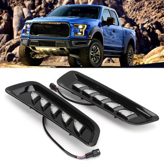 Good Work 2PCS Daytime Running Light LED Amber Signal Fog 3-Color Flow Lamp for Ford F150 Raptor 18‑19