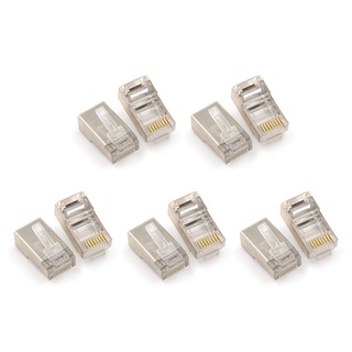 Capa ปลั๊กเชื่อมต่ออีเธอร์เน็ต RJ45 FTP 8P8C RJ 45 10 ชิ้น