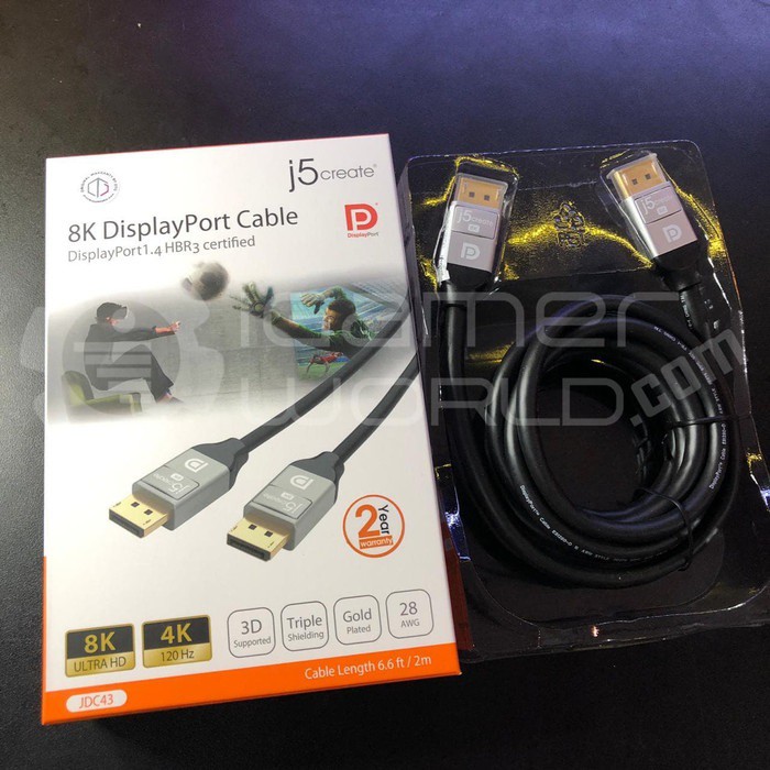 J5create JDC43 8K DisplayPortTM Cable