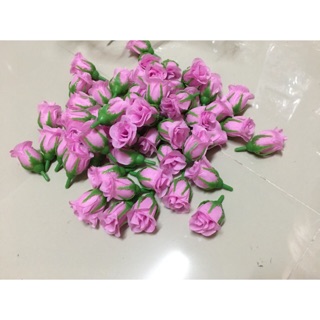 ดอกกุหลาบสีชมพู หัวดอกกุหลาบสีชมพู100ดอก 80 บาท No.061