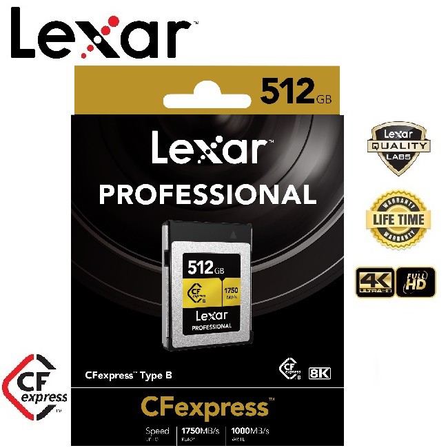Lexar 512GB Professional CFexpress Gold (Type B)