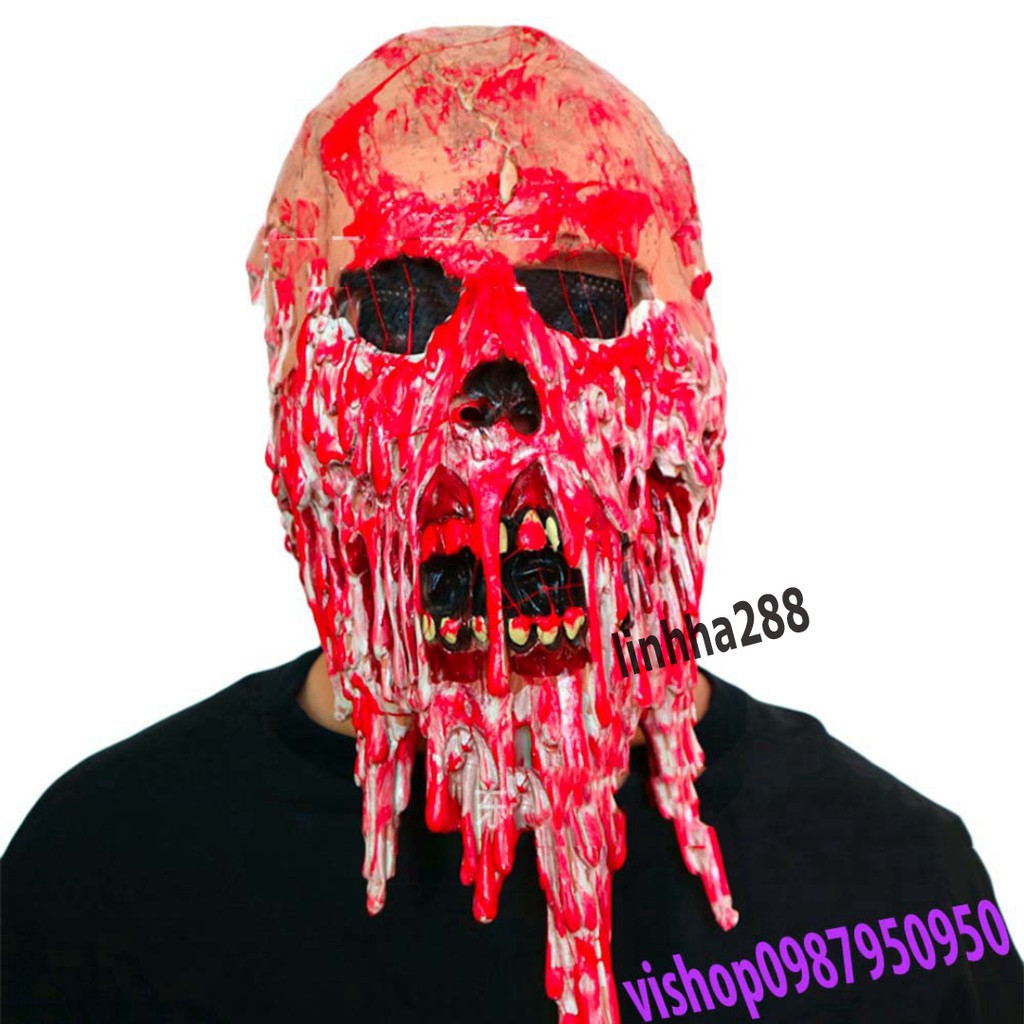 BORROW MASK - ZOMBIE STITCHED MASK - HALLOWEEN COSTUME MASK