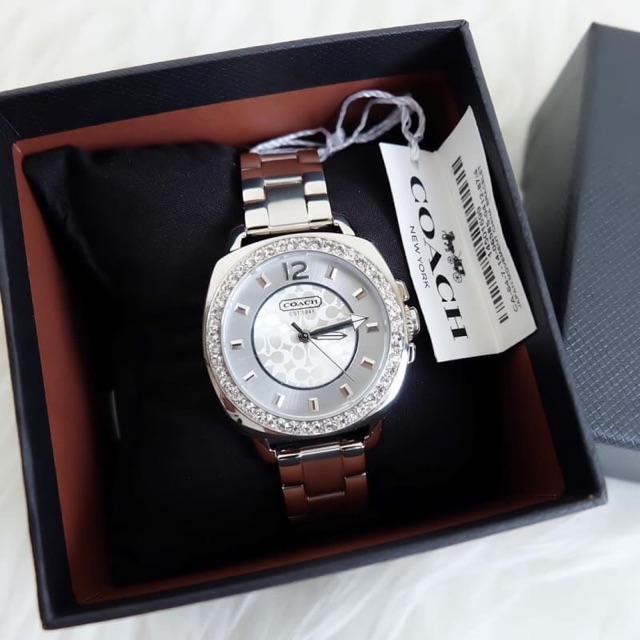 Coach boyfriend silver watch 35 mm  นาฬิกาcoach