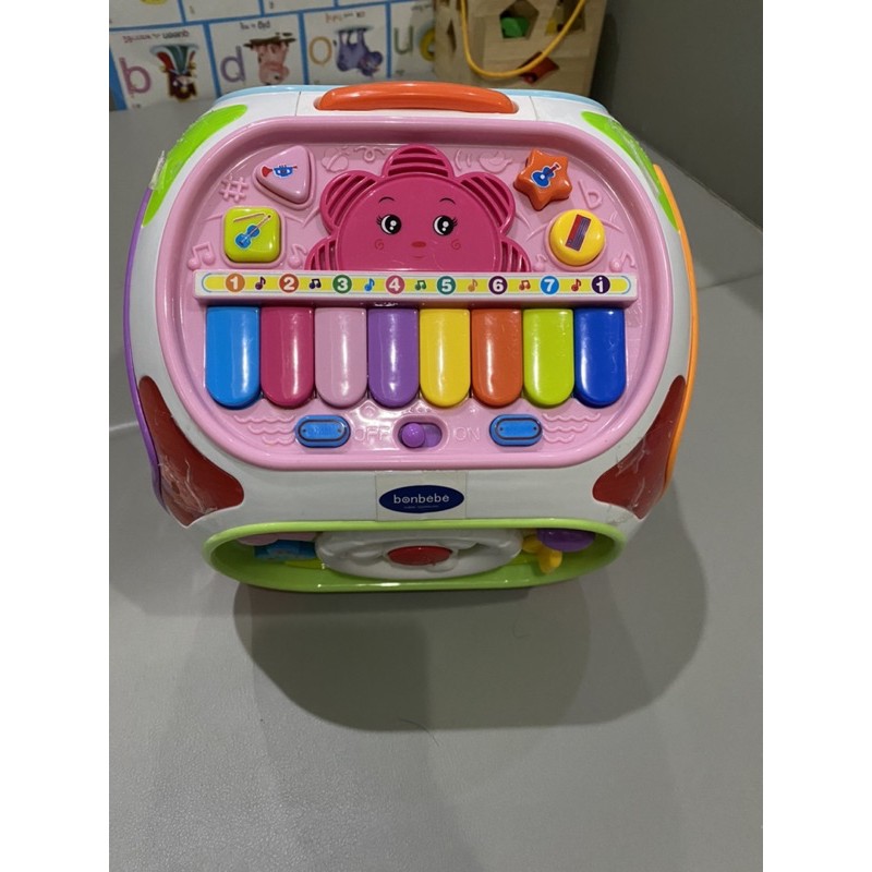 มือ 2 //bonbebe 7in1 edu-cube (Korean Brand) ลิขสิทธิ์แท้ กล่องกิจกรรม 7in1 เล่นสนุกทุกด้าน