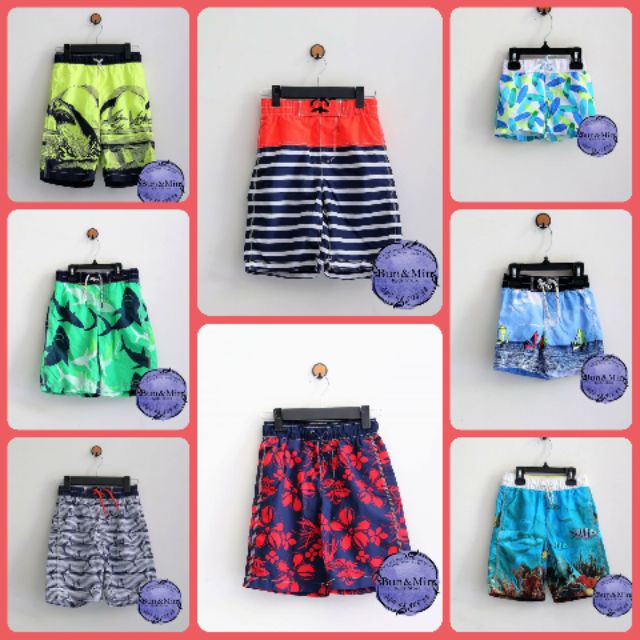 GAP BRAND BEACH SHORTS - VIETNAM ได้รับการสนับสนุนสําหรับเด็กผู้ชายจาก 6M-12Y