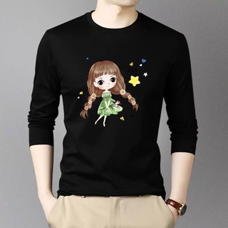 ⭐TL-387⭐ เสื้อยืดแขนยาวแฟชั่นสาวหนุ่มเรียบง่าย ใส่สบาย ลายการ์ตูนน่ารัก มีไซส์ครบ ปลีกและส่ง