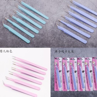 Forcep ฟอร์เซป ปากคีบ ฟอเซป แสตนเลส สำหรับคีบเมล็ด ผสมเกสร แคคตัส ไม้อวบน้ำ Cactus คีบของชิ้นเล็กๆ สีชมพู-เขียวมิ้น-ม่วง