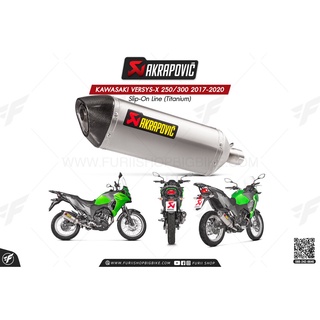 ท่อแต่ง Akrapovic Exhaust Slip-On Line (Titanium) KAWASAKI VERSYS-X 250/300 2017-2020