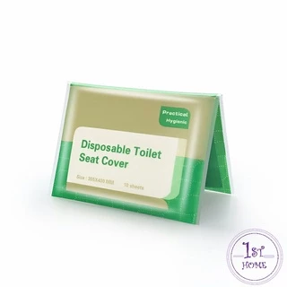 แผ่นรองนั่งชักโครก แบบพกพาสะดวก 1 แพ็ค10ชิ้น สามารถย้อยละลายในน้ำง่าย paper toilet seat