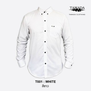 TAWADA T001 เสื้อเชิ้ต  สีขาว Oxford Slimfit