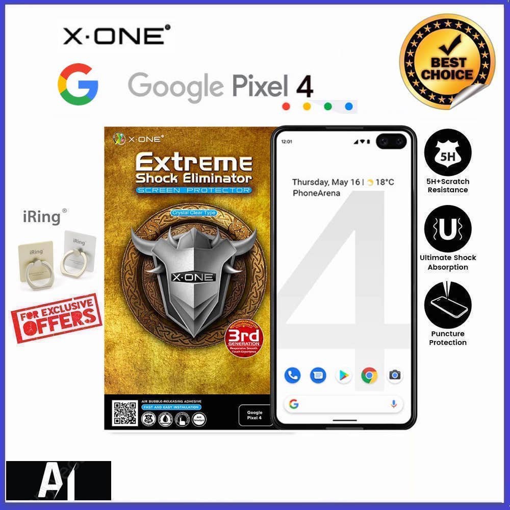 Google Pixel 4 X.One Extreme Shock Eliminator Series ป้องกันหน้าจอ