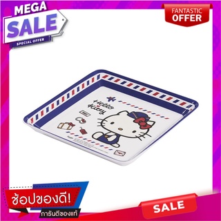 จานเมลามีนเหลี่ยม 6" SUPERWARE KITTY TRAVEL อุปกรณ์ใส่อาหาร MELAMINE SQUARE SHAPE COOP PLATE 6" SUPERWARE KITTY TRAVEL