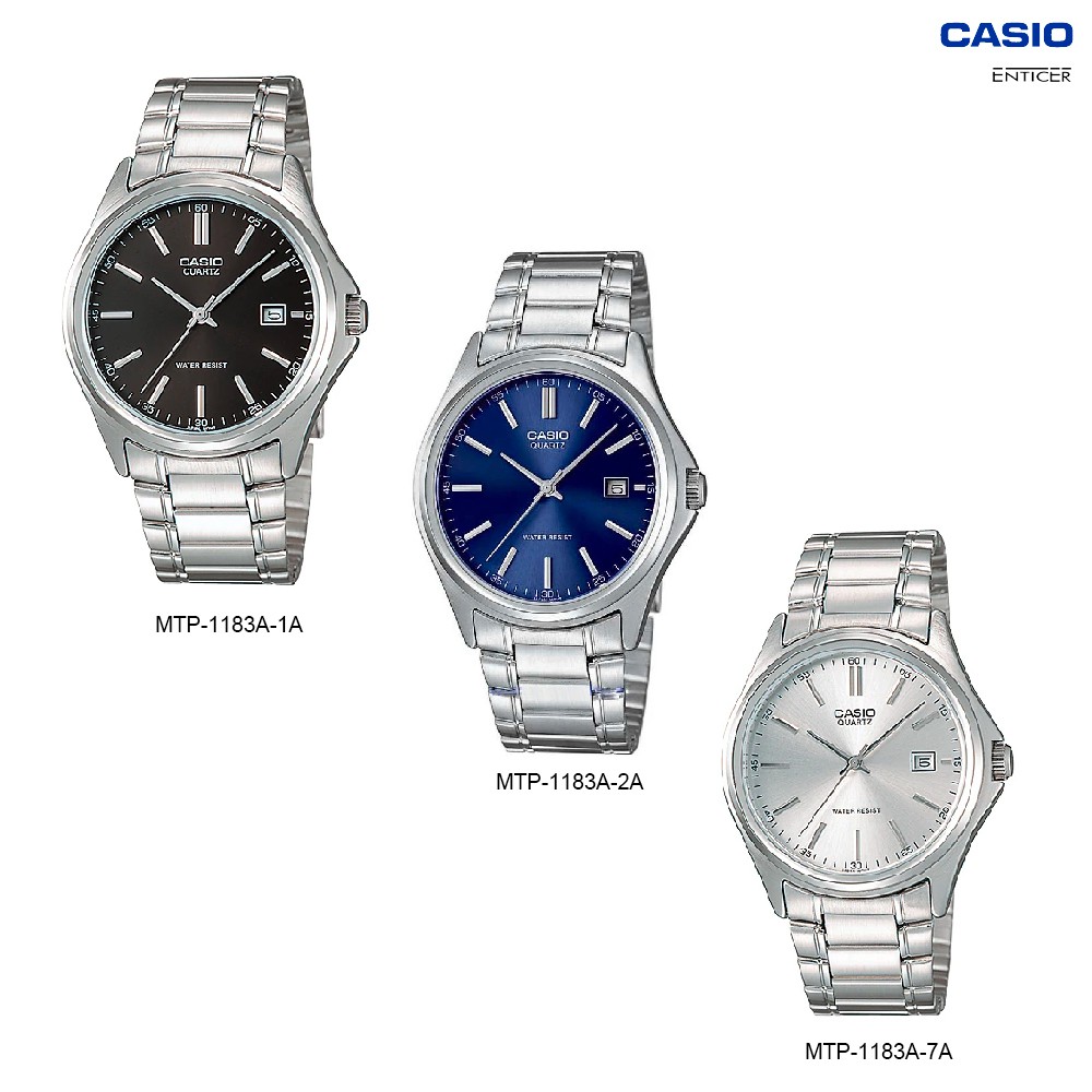 นาฬิกาข้อมือ Casio Standard Men สายแสตนเลส รุ่น MTP-1183A MTP-1183A-1A MTP-1183A-2A MTP-1183A-7A