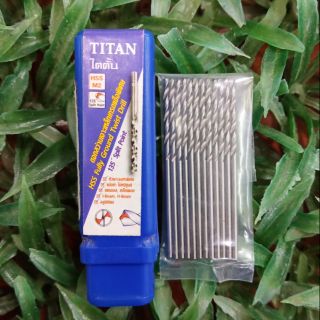 ดอกสว่านเจาะเหล็ก 1/16"x48 mm. TITAN(ไตตั้น) HSS M2 (แพค 12 ดอก)
