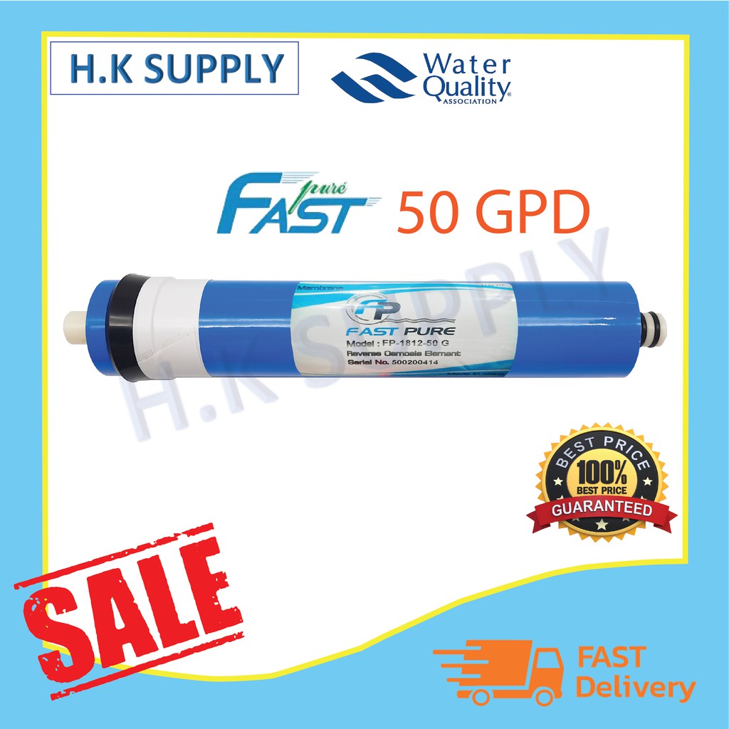 Fast pure ไส้กรองน้ำ RO เมมเบรน Membrane 50 75 85 100 150 200 GPD เครื่องกรองน้ำ ตู้น้ำหยอดเหรียญ Fastpure ULTRATEK