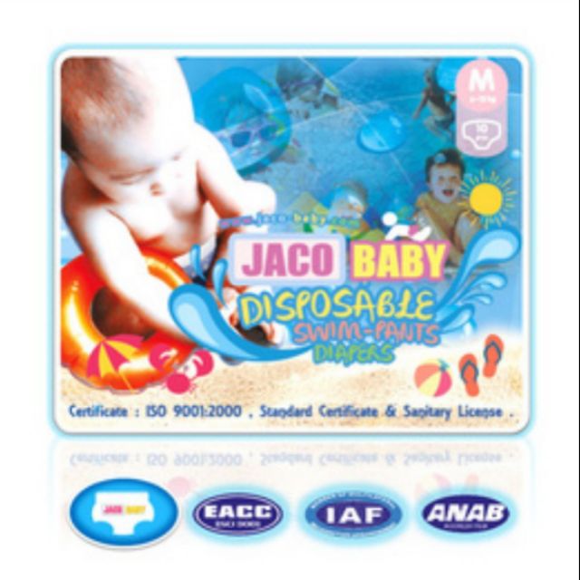 Jaco Baby ผ้าอ้อมสำเร็จรูปสำหรับว่ายน้ำ ไซส์ M 10 ชิ้น
