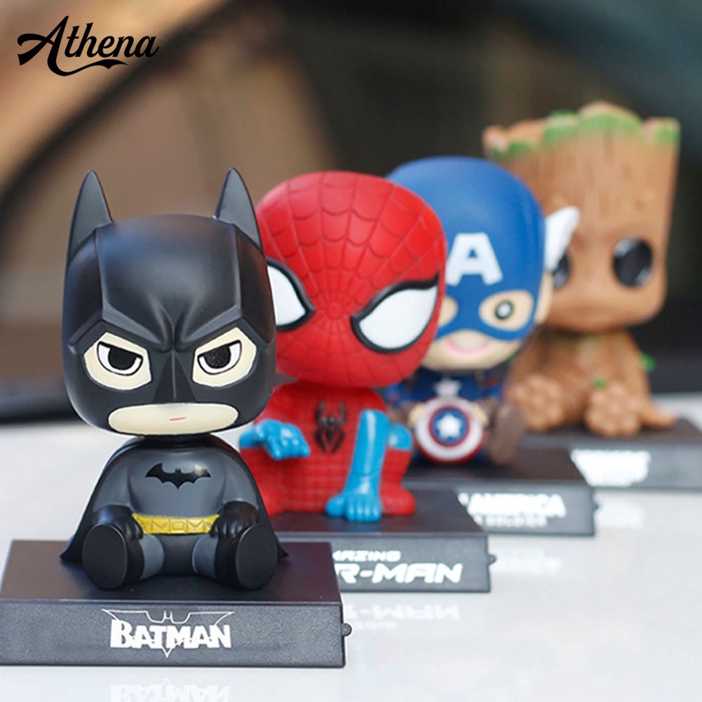 Athena ➤ Cartoon Captain America Batman Iron-Man Shake Head Doll Car  Dashboard | Shopee Thailand