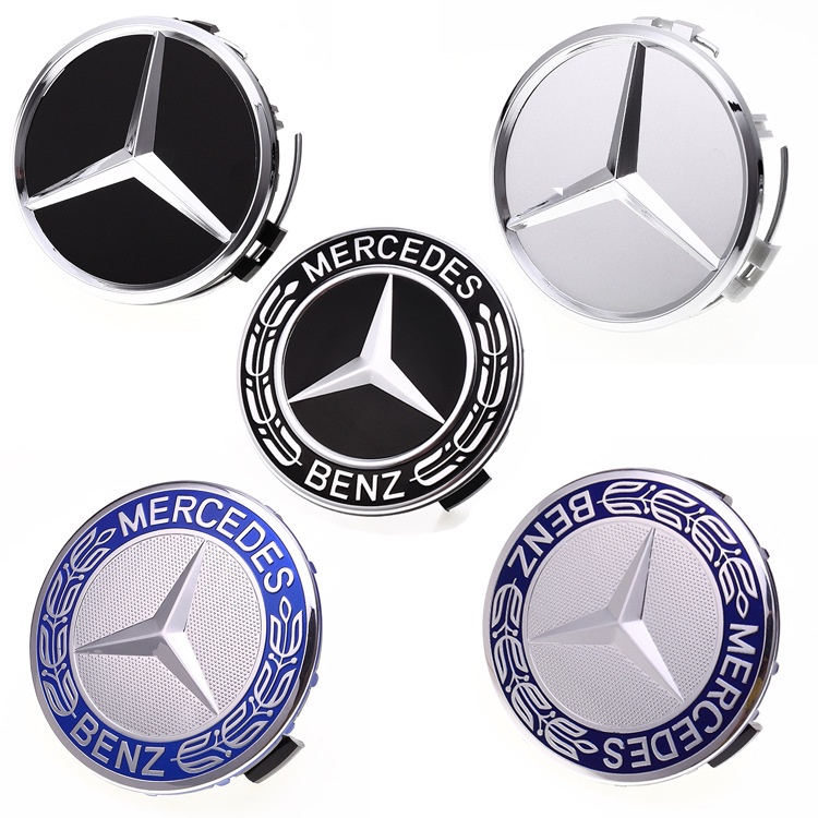 ฝาครอบดุมล้อรถยนต์ 75 มม. สําหรับ Mercedes Benz W202 W203 W124 CLK C260 W211 W212 4 ชิ้น ต่อชุด