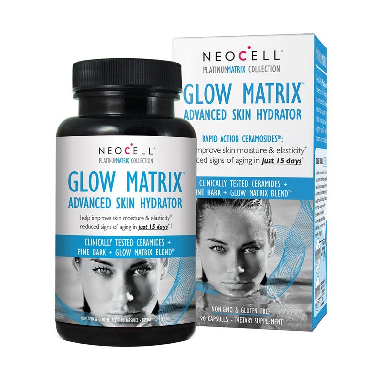 Glow Matrix™ Advanced Skin Hydrator, 90 Capsules ( NeoCell ) 90 แคปซูล ช่วยให้ผิวคงความอ่อนวัย ลดริ้วรอย ความหย่อนคล้อย