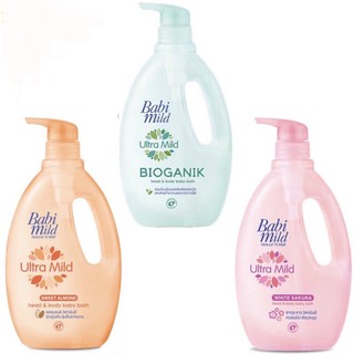 Babi Mild สบู่เหลวเบบี้มายด์ อัลตร้ามายด์-เฮดแอนด์บอดี้ เบบี้บาธ ขนาด 850ml