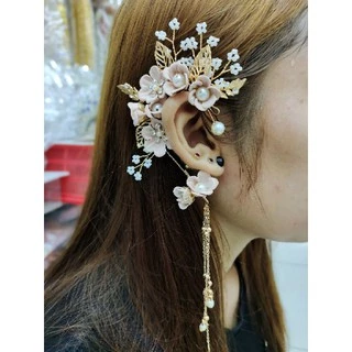 จรหู ที่คล้องหู(เครื่องประดับหู)ต่างหู องประดับตุ้มหูตะขอห้อยดอกไม้สําหรับผู้หญิงพร้อมส่งจากไหยค่ะ