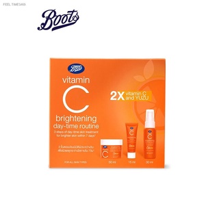 พร้อมสต็อก BOOTS VITAMIN C บู๊ทส์ วิตามิน ซี ไบรท์เทนนิ่ง เดย์-ไทม์ รูทีน x 3