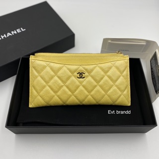 Like new Chanel all in one yellow glitter caviar HL27 light gold