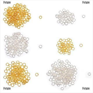 fstyzx แหวนเชื่อมต่อลูกปัด 3/4/6 มม. สีทองสีเงินสําหรับเครื่องประดับ diy