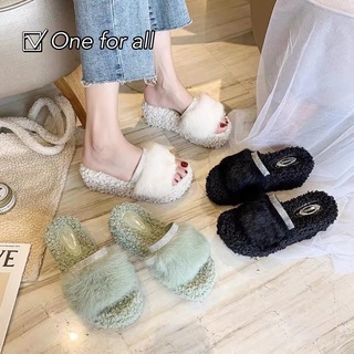 💕พร้องส่ง💕รองเท้าแตะผู้หญิง รุ่น TX311 รองเท้าขนฟู หนานุ่ม ส้นตึก 8 cm ฟูมาก เริ่ดค่า งานมาใหม่สวยคะ