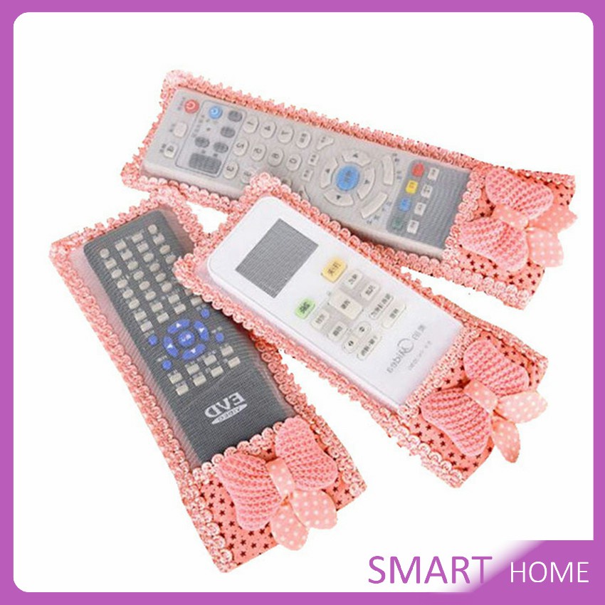 ฝาครอบป้องกันรีโมทคอนโทรล ชุดตกแต่งรีโมทคอนโทรล ซองใส่รีโมตคอนโทรล ประดับโบว์น่ารัก Remote control cover