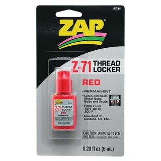 ZAP น้ำยาล็อคเกลียว กาว (แบบถอดออก) Z-71 สีแดง