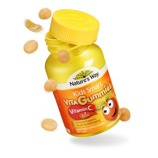 NATURES WAY KID VITA GUMMIES VIT C+ZINC 60 เม็ด เหมาะสำหรับเด็กที่ขาดวิตามินซี ทานผลไม้ยาก ทานน้ำน้อย