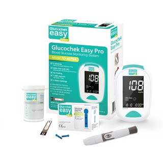 Glucochek Easy Pro เครื่องวัดน้ำตาล เครื่องตรวจน้ำตาลในเลือด**ครบชุด** สินค้าแท้รับประกันตลอดอายุการใช้งาน [1ชุด]