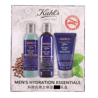 Kiehls Mens skin care three-piece cleansing gel 250ml moisturizing toner 250ml refreshing oil control lotion 125ml คลีนซิ่งเจล ทําความสะอาดผิวหน้า ให้ความชุ่มชื้น 250 มล. 250 มล. ควบคุมความมัน 125 มล. สําหรับผู้ชาย