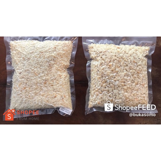 แมคคาเดเมียแบบเกล็ด / แมคคาเดเมียแบบผง ขนาด 500g