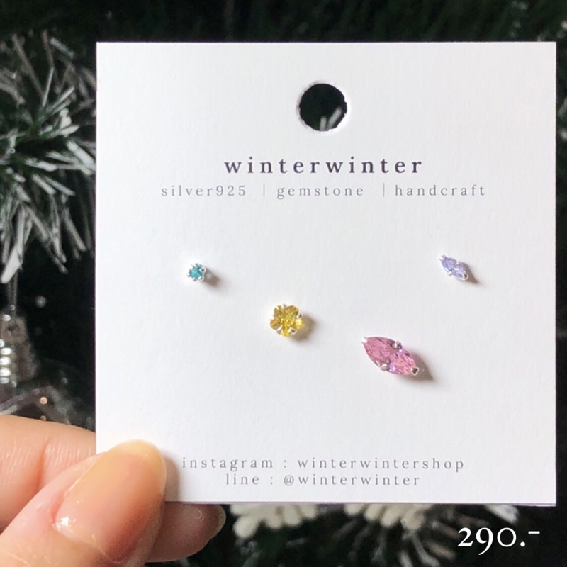 Winterwinter Jewelry Silver925 : เครื่องประดับเงินแท้ เงินแท้925 เซ็ตต่างหูเงินแท้