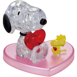 💖 พร้อมส่ง 💗 ของใหม่ ของแท้ JP 100% 3D Jigsaw Puzzle, Snoopy Hug Heart 31 Piece Crystal Puzzle valentine GIFT