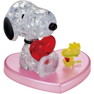 💖 พร้อมส่ง 💗 ของใหม่ ของแท้ JP 100% 3D Jigsaw Puzzle, Snoopy Hug Heart 31 Piece Crystal Puzzle valentine GIFT