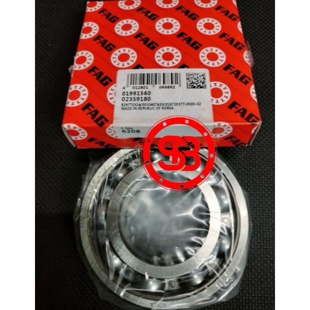 แบริ่ง 6208 / 6208 C3 FAG ORIGINAL