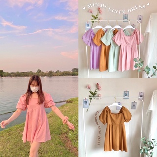 SALE !! 🎉 MINMI LININ DRESS เดรสลินิน 4 สี สดใสสุด ๆ 🌟 พร้อมส่งค่ะ 🌟