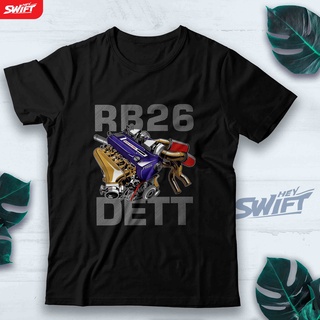 [S-5XL]เสื้อยืด พิมพ์ลาย RB26 RB26DETT ENGINE R32 R34 GTR DISTRO
