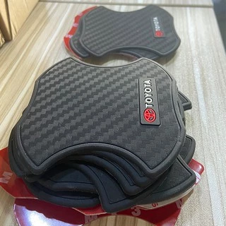 สติกเกอร์ยางคาร์บอนไฟเบอร์ สําหรับติดมือจับประตูรถยนต์ Toyota Honda Nissan จํานวน 4 ชิ้น