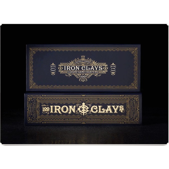 (สินค้าอาจมีรอยเล็กน้อยเนื่องจากน้้ำหนักเยอะ) 100 Iron Clays Retail Game Counter อุปกรณ์เสริมสำหรับบอร์ดเกม