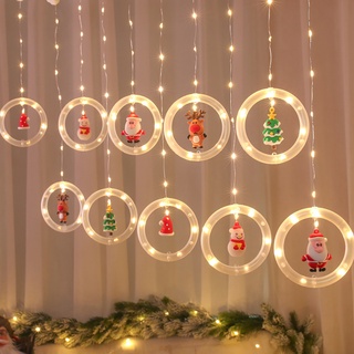Christmas Light String Unicorn Curtain Light Christmas Cartoon Modeling Light LED Lantern Room Decoration