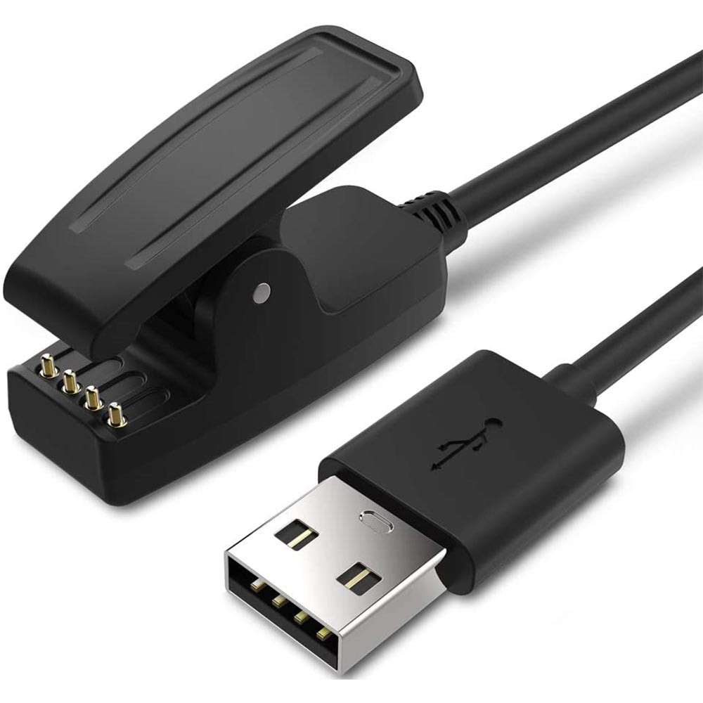 สายชาร์จ ใช้ได้กับนาฬิกา Garmin Lily/Lily2/Approach S20/G10 Forerunner 235/35/64/230/630/645/645 Music/735XT/Vivomove HR - สายชาร์จ USB 100 ซม.