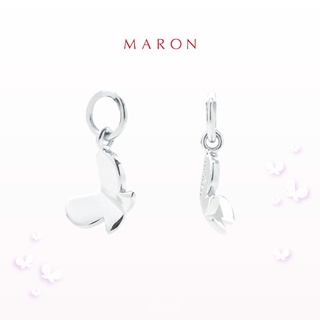 MARON - Happy Lining Butterfly Charm ชุบทองคำขาว White Gold