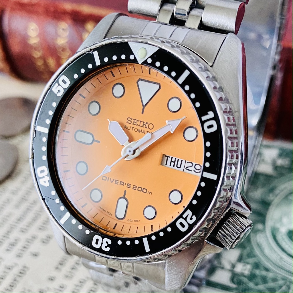 Luxury watches "seiko" divers 7S26-0030 90's Orange MOD Waterproof Automatic Men Ladies Vintage Analog Watch