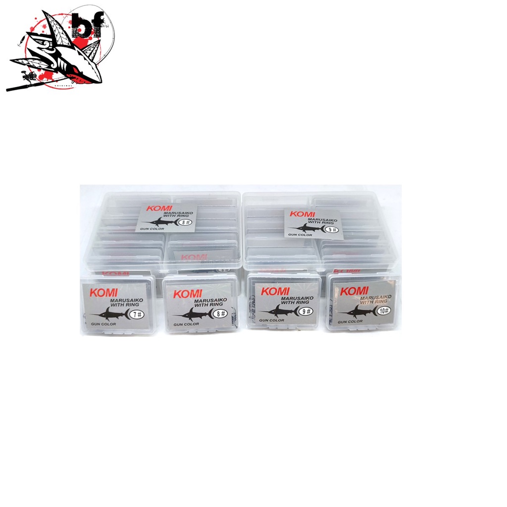 เบ็ดกล่อง Komi Marusaiko ดวงเบ็ด ปลาดาบ โคมิ ก้นรู ไม่มีมีเงี่ยง