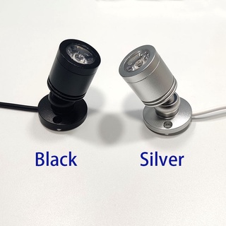 ไฟสปอตไลท์ LED USB 5V 1W 3W หมุนได้ สําหรับติดเพดานตู้โชว์ เครื่องประดับ