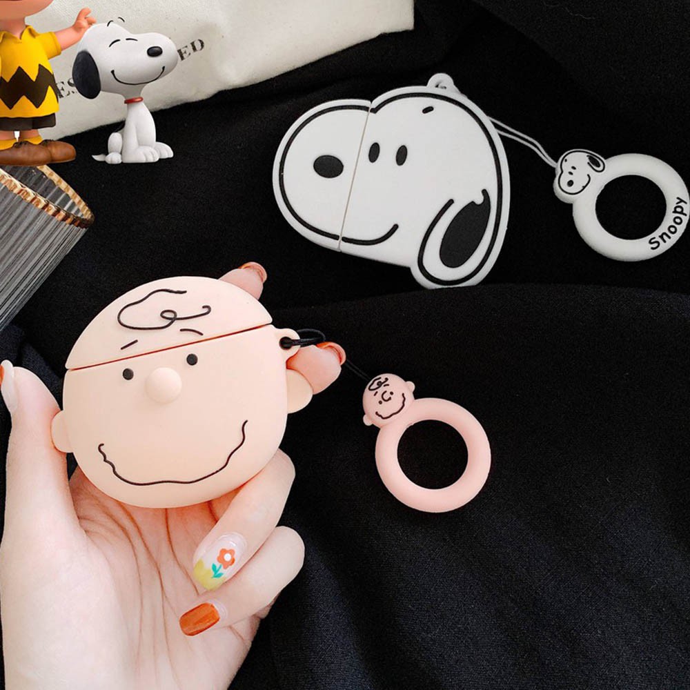 สําหรับ Airpods 1 2 ลายการ์ตูน snoopy charlie เคสซิลิโคนสำหรับเคส